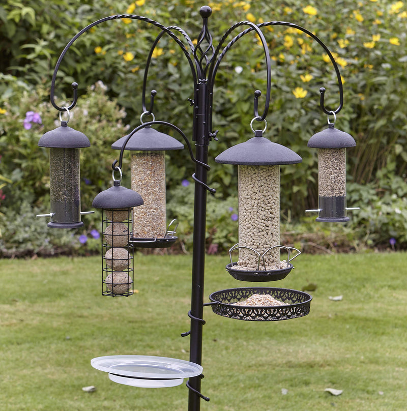 Gardman Black Steel Wild Bird Seed Feeder - 21cm x 10cm x 10cm 1 - PawsPlanet Australia