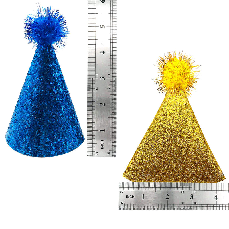 PET SHOW 5pcs Small Dog Birthday Hat Set for Boys Girls Medium Dogs Cat Kitten Puppies Party Hats with 0-9 Numbers 10 Glue dots Grooming Accessories - PawsPlanet Australia