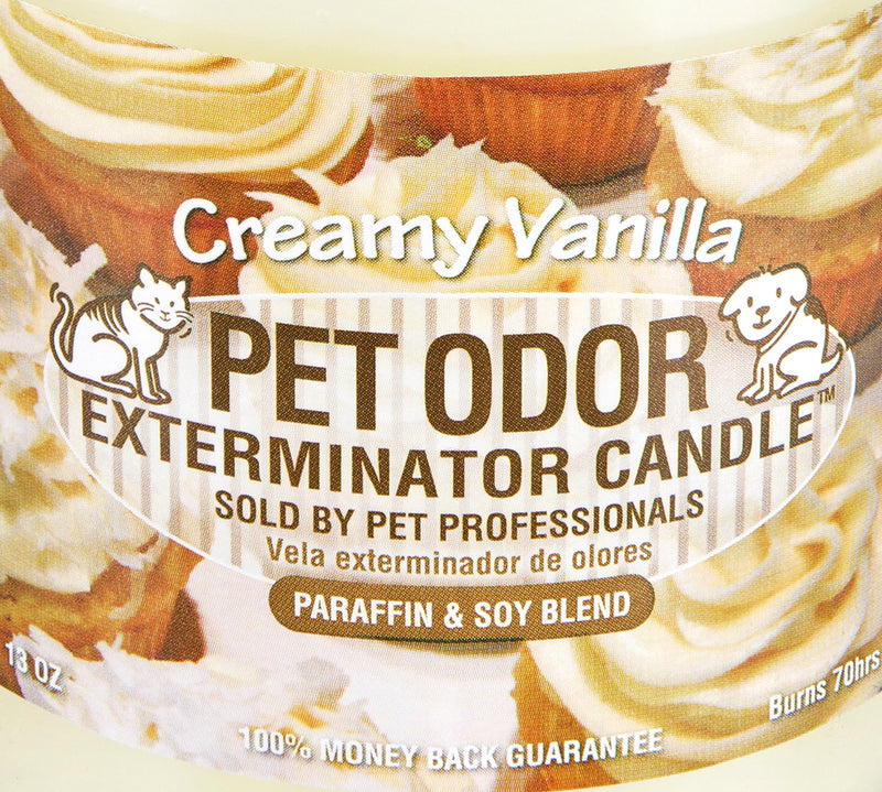 Specialty Pet Products Odor Exterminator Candle, Creamy Vanilla, 13 Ounce Jar (Pack of 2) White - PawsPlanet Australia