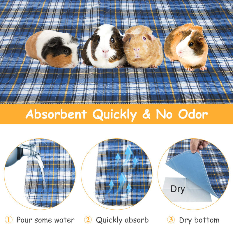 Geegoods Guinea Pig Cage Liners Guinea Pig Bedding Washable &Air Dried Pee Pads for Guinea Pig Fast Absorbent Waterproof Reduce Shrinkage Non-Slip 12"x 12"x4 - PawsPlanet Australia