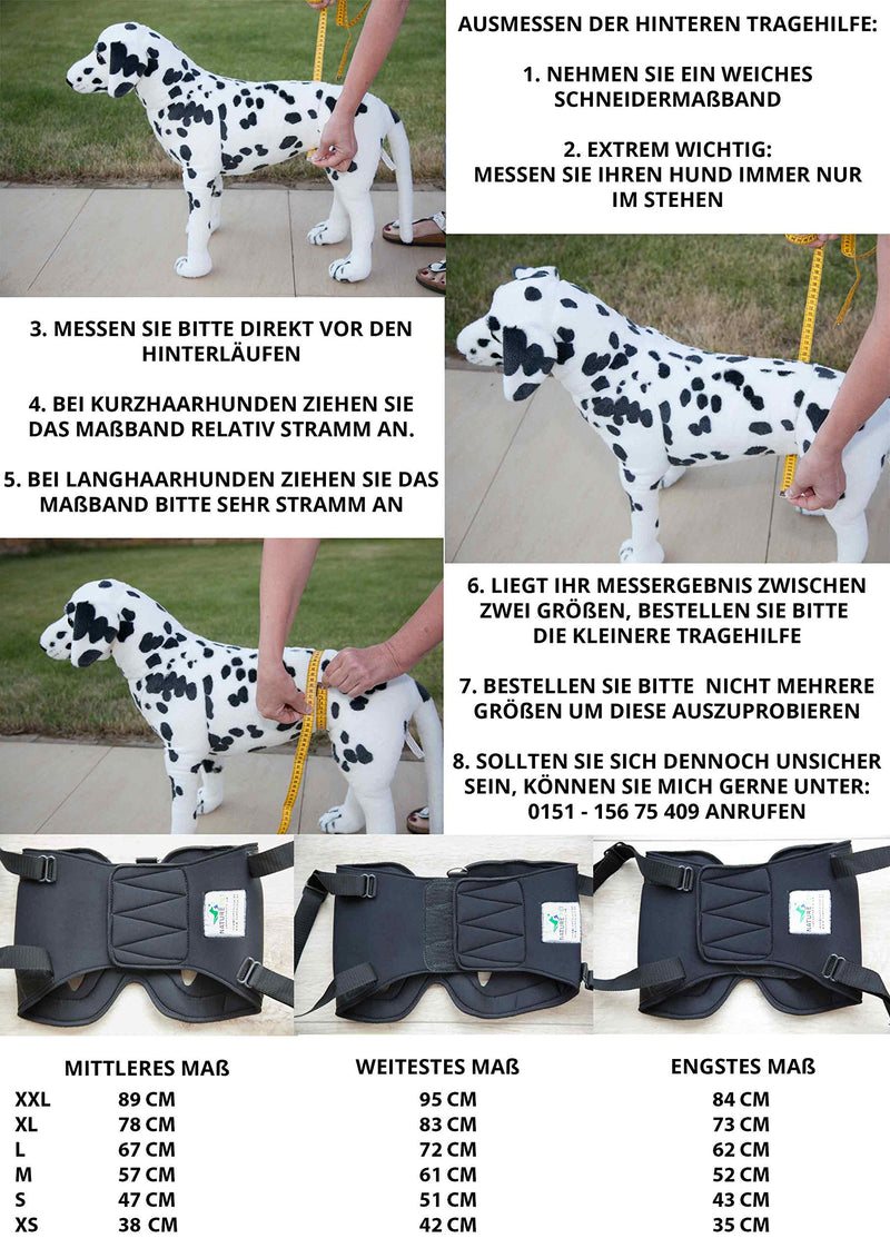 NATURE PET Dog Medical rear Harness/Lifting Harness/Helping Harness/Carrying aid for Dogs (XL, Black) XL - PawsPlanet Australia