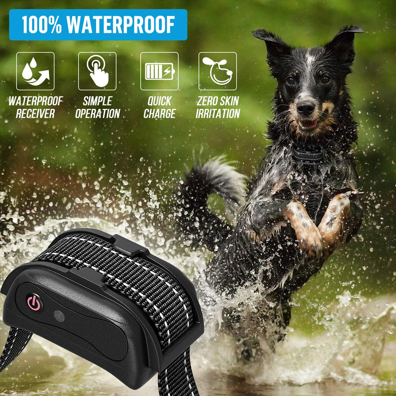 [Australia] - Yox Waterproof Dog Bark Collar with Remote - 1200 Foot Range for Dogs 15-100 LBS - 3 Training Modes, Adjustable Levels, Locking Keypad 