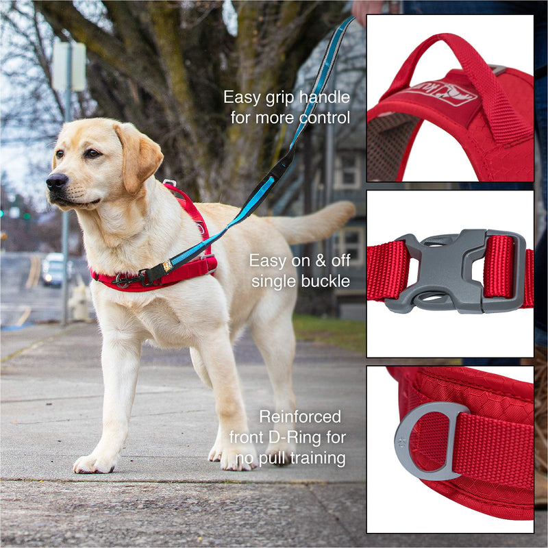 [Australia] - Kurgo Dog Harness | No Pull Pet Walking Harness | Harnesses for Dogs or Pets | Adjustable | Reflective | Easy Control L 