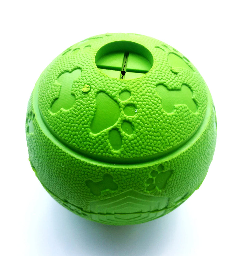 Feixun Dog Treat Toy Ball, Rubber Dog Food Ball,Dog Tooth Cleaning Toy Ball, Interactive Dog Toys 7.6-8.1cm (1*Green Type A + 1* Green Type B) - PawsPlanet Australia