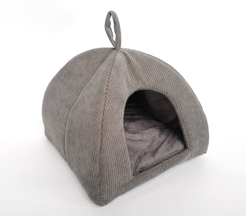 WOWOWMEOW Guinea Pig Tent Bed Cozy Cave Hideout Small Animal House for Rat Chinchilla Ferret Hedgehog Dark Grey - PawsPlanet Australia