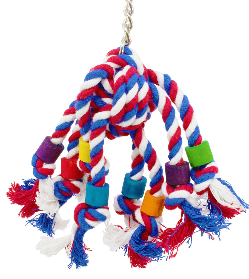 [Australia] - Bonka Bird Toys 55094 Rope Jumble Plucking Preening Bird Toy for Pet Budgie Parakeet Lovebirds Conures Small or Medium Parrots Cages 