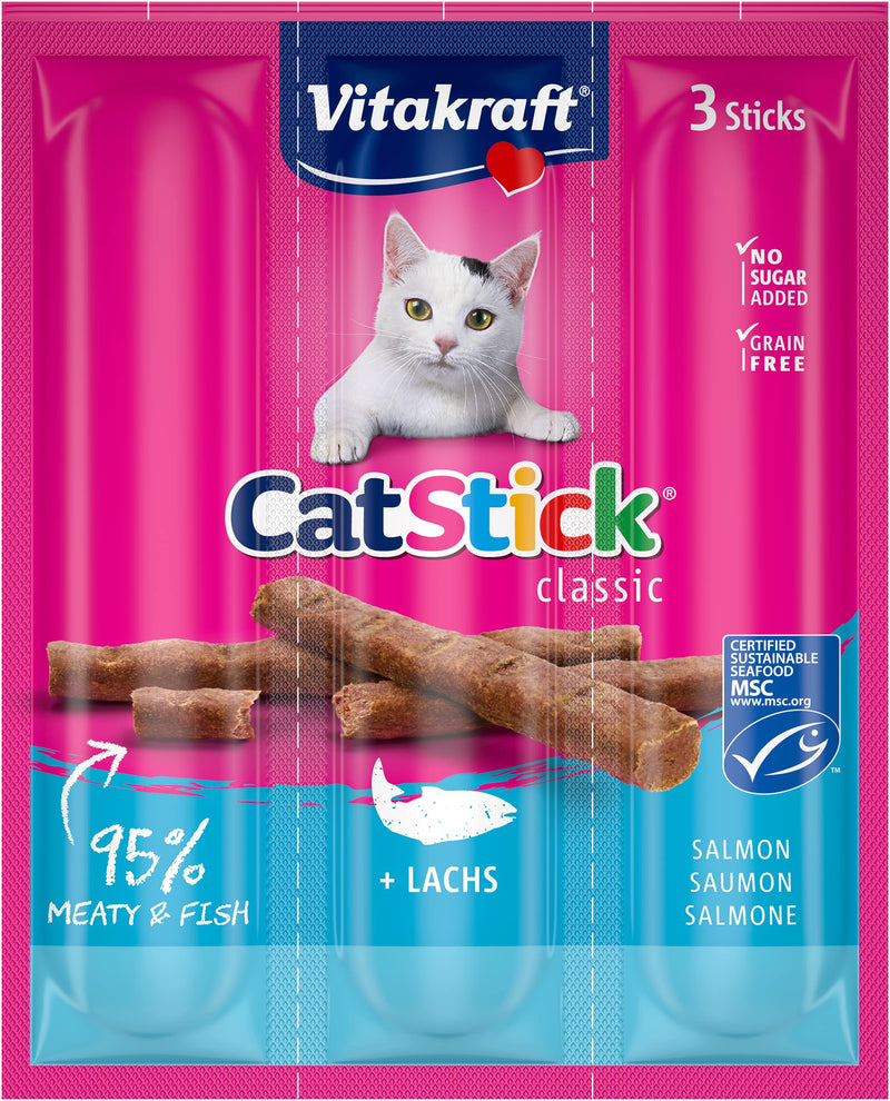 Vitakraft Cat Stick Mini Salmon and Trout 3 pieces - PawsPlanet Australia