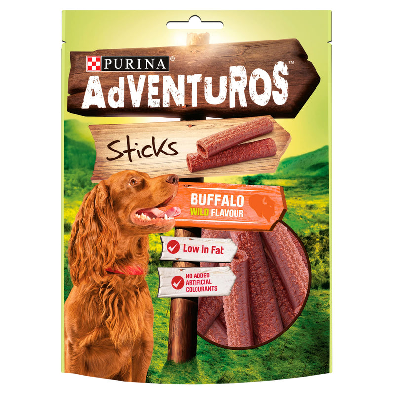 Adventuros Sticks Dog Treats Buffalo Flavour 120g - PawsPlanet Australia