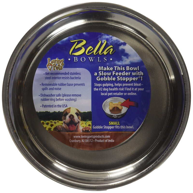 Loving Pets Stainless Steel Bella Dog Bowl Non-Slip Dishwasher Safe & Bacteria Resistant Metallic Pet Dish - Copper - Small (426 ml) - PawsPlanet Australia