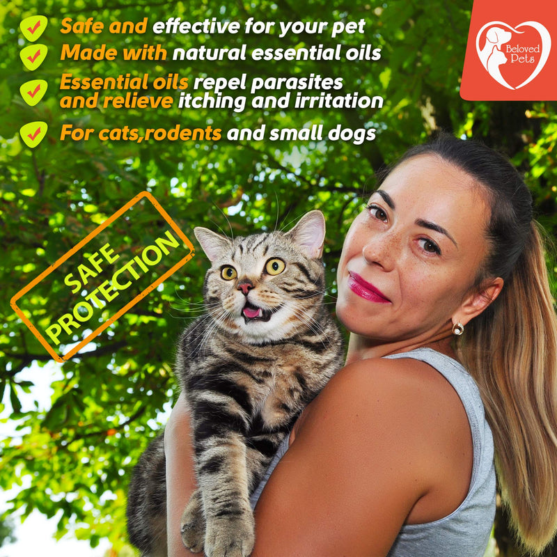 Flea and Tick Prevention for Dogs and Cats - Natural Flea Treatment for Pets Kittens Puppies - 100% Immediate Super Effect - 3 Months Supply - Flea and Tick Repellent Control… (Small) - PawsPlanet Australia