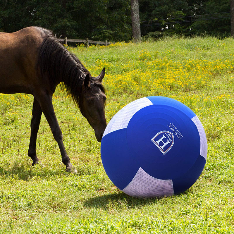 Harrison Howard Howdy Bally Camo Print Mega Ball Cover for Equine 25" Blue Camo Print - PawsPlanet Australia
