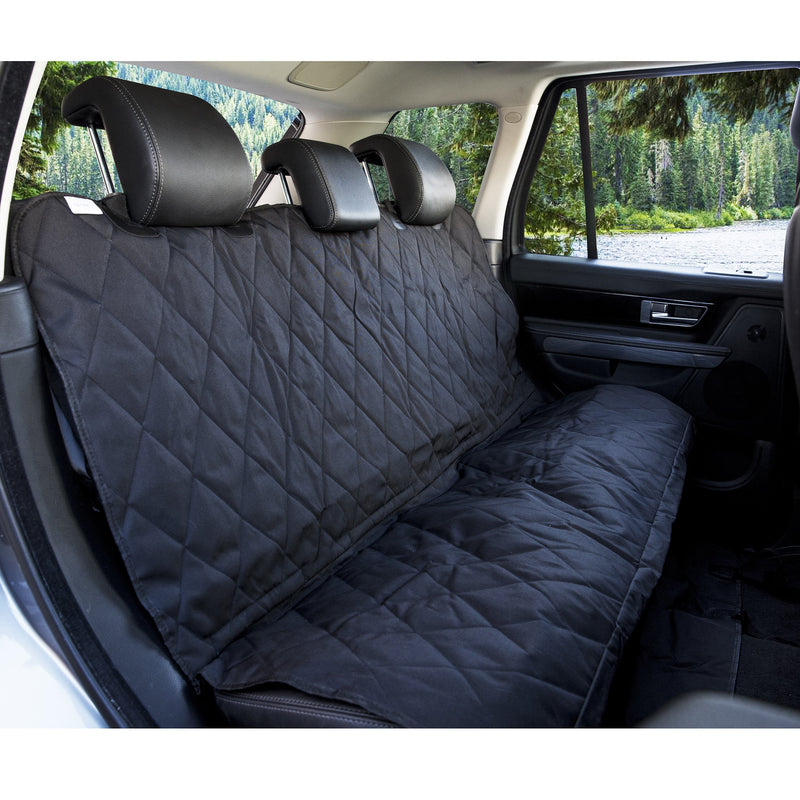 [Australia] - BarksBar Luxury Pet Car Seat Cover with Seat Anchors for Cars, Trucks, and Suv's - Black, Waterproof & Nonslip Backing Standard 