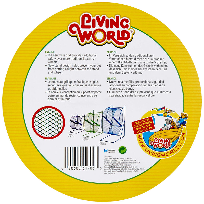 Living World L.w. Exercise Wheel In Metal 17.5Cm For Hamster - PawsPlanet Australia