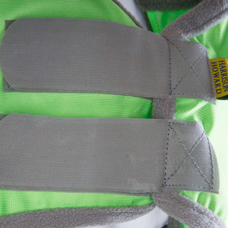 Harrison Howard CareMaster Pro Luminous Fly Mask Full Face Pasture Green (S; Pony) Pony (Small) - PawsPlanet Australia