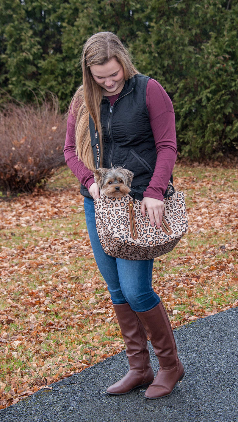 [Australia] - Pet Gear R&R Sling Carrier for Cats/Dogs, Storage Pockets, Removable Washable Liner, Zippered Top with Mesh Window Jaguar 