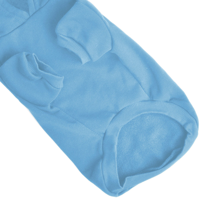 BINGPET Blank Basic Polyester Pet Dog Sweatshirt Hoodie XS Blue - PawsPlanet Australia