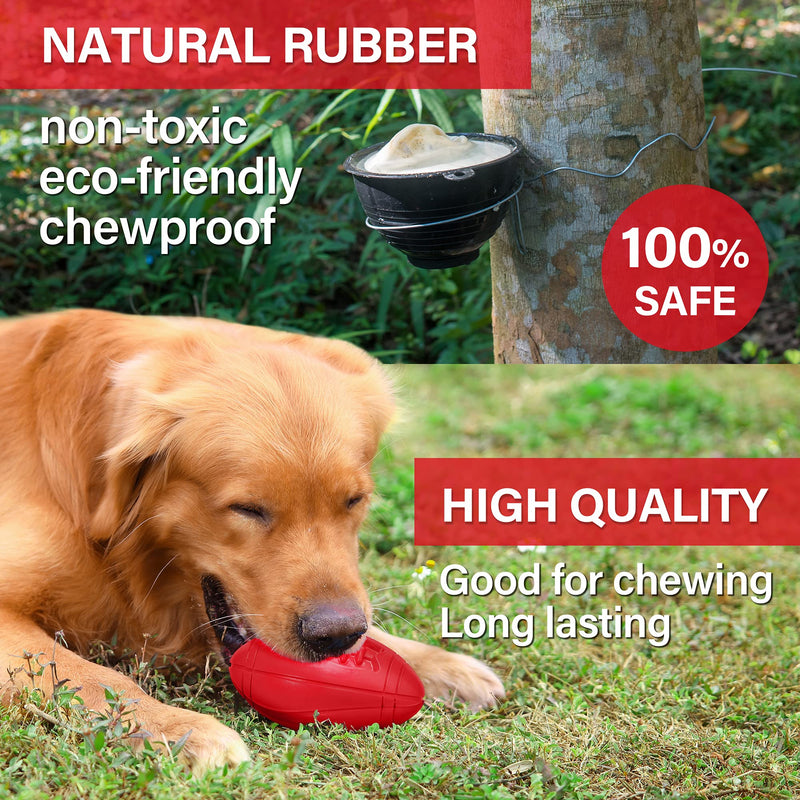 Apasiri Dog Toy Dog Chew Toy Durable Tough Ball Squeaky Dog Toys Almost Indestructible for Large Dogs Training Rubber Teething Toys Dog Great Gift for Dogs Medium & Large Red - PawsPlanet Australia