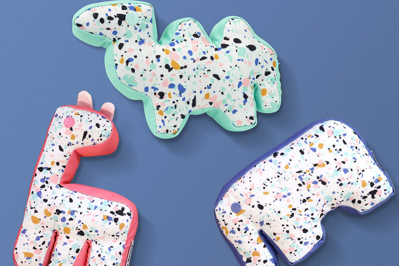 Now House for Pets by Jonathan Adler Terrazzo Elephant Chew Toy, 80 g - PawsPlanet Australia