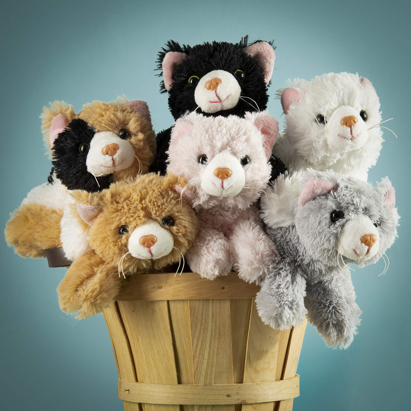 Pack of 6 Realistic Looking Plush Cats 6 Inches Long - PawsPlanet Australia
