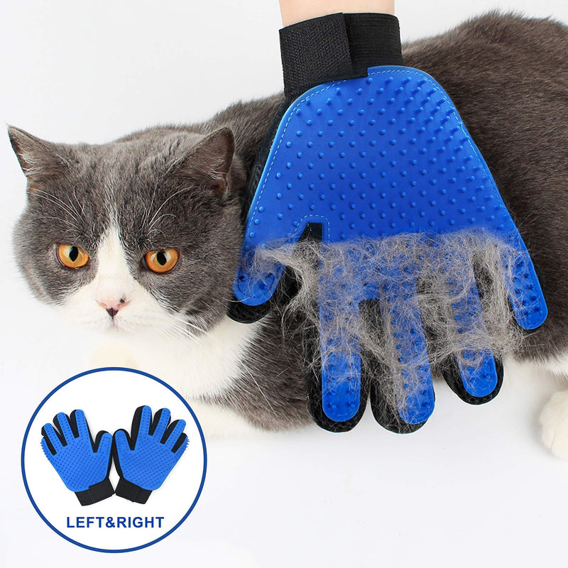 [Australia] - Dog Hair Remover – Pet Hair Remover - Set with Silicone Shedding Mitt, Reusable Double-Side -  Pet Fur Remover - Self-Cleaning Brush – Grooming Set for Cats and Dogs – 3 Pet Hair Remover Tools 