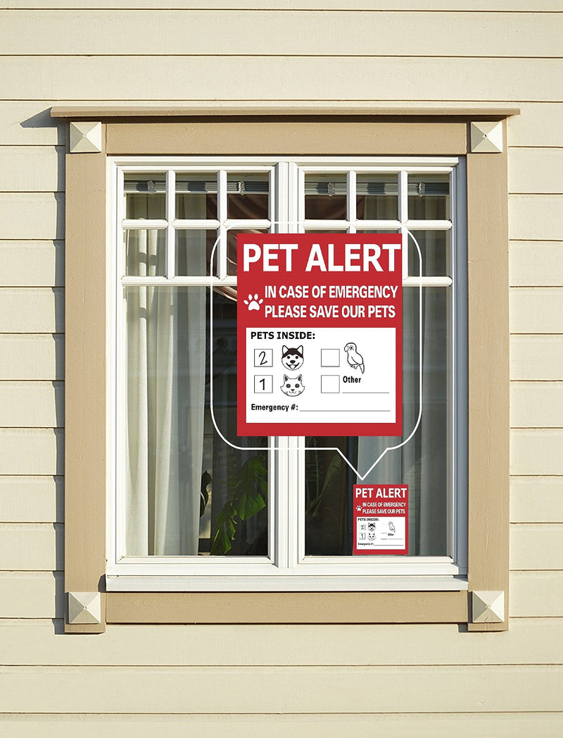 [Australia] - Pet Alert Safety Fire Rescue Sticker - 3 Pack,in Case of Fire Notify Rescue Personnel to Save Pets 