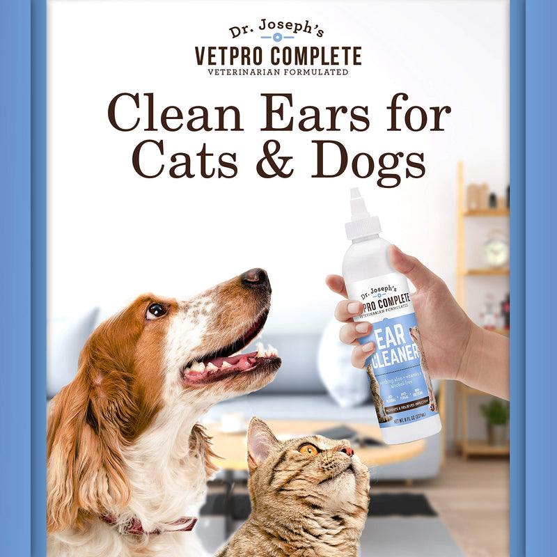 Dog Ear Cleaner - Cat and Dog Ear Cleaner Solution Wash for Infection Treatment – Pet Epiotic Care - Mite Drops and Flush for Dogs and Cats - Removes Wax and Debris, Reduces Odor - 8 oz - PawsPlanet Australia