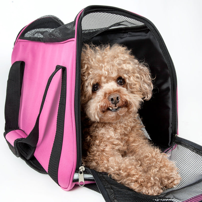 [Australia] - Airline Approved Altitude Force Sporty Zippered Fashion Pet Carrier Pink MD 