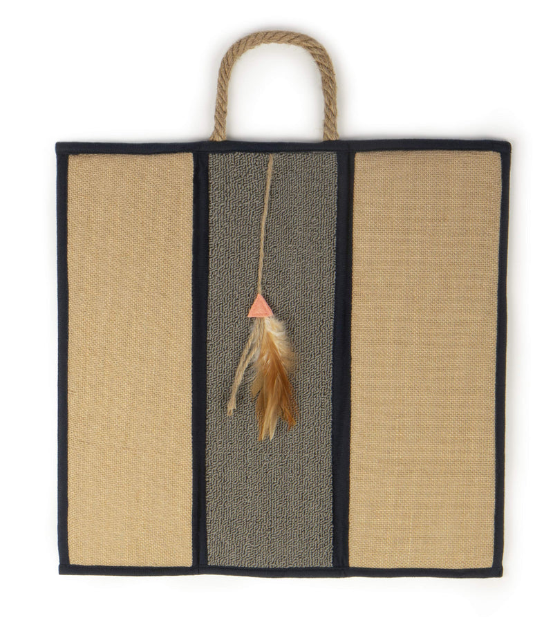 [Australia] - SmartyKat Clever Claws Hanging Or Mat Cat Scratcher, Brown and Grey,Large 