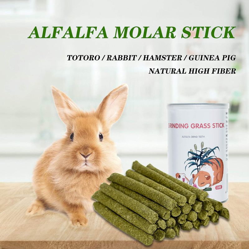 FJNATINH Timothy Grass Chew Toys Molar Stick, Natural Timothy Hay Sticks for Hamster, Guinea Pigs, Squirrel, Rabbits, Chinchillas and Other Small Animals Toys (Alfalfa Grass Taste) - PawsPlanet Australia