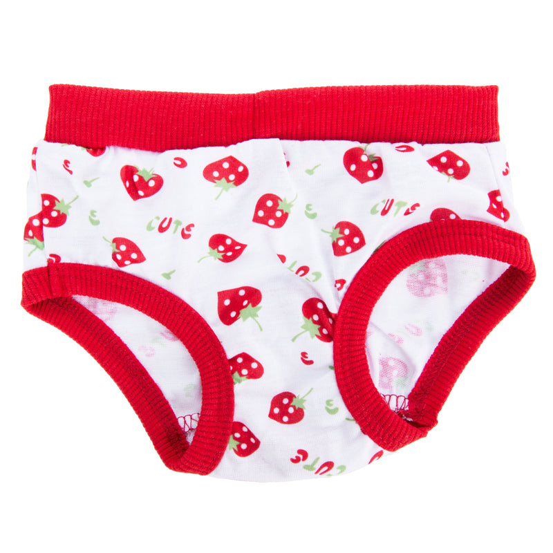 [Australia] - CueCue Pet Cozy Cotton Strawberry Pet Sanitary Underwear X-Large Red/White 