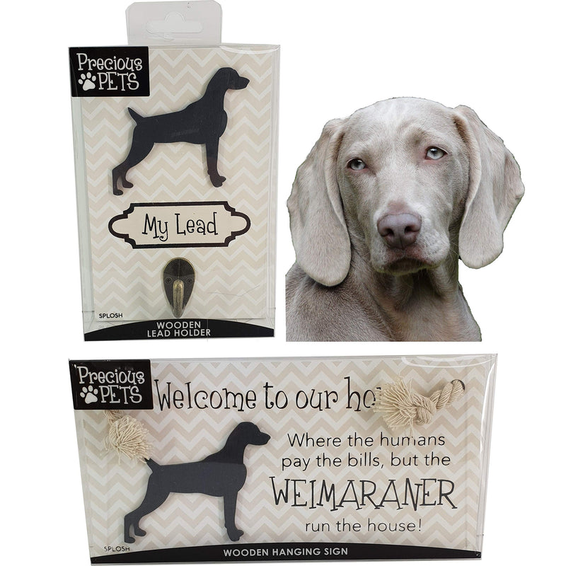 PRECIOUS PETS DOG PLAQUE AND DOG LEAD HOOK PACK, WEIMARANER, FUNNY SIGNS, DOG MUM GIFTS, DOG ACCESSORIES, HOUSE STUFF - PawsPlanet Australia