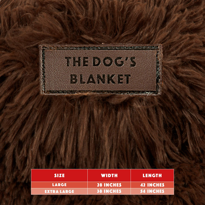 [Australia] - The Dog’s Blanket Sound Sleep Original Blanket, Premium Quality Calming, Anti-Anxiety Snuggler Blankets Large Blanket (28x42") Chocolate Brown Faux Fur 