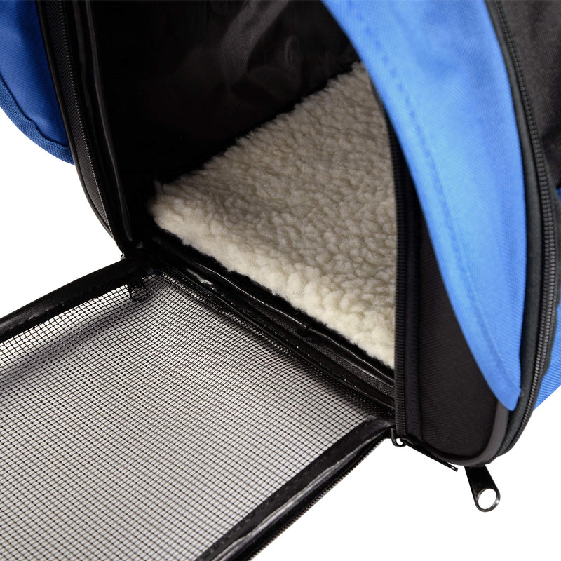 Lightweight Fabric Pet Carrier Crate for Dogs, Cats or Small Animals Blue - PawsPlanet Australia