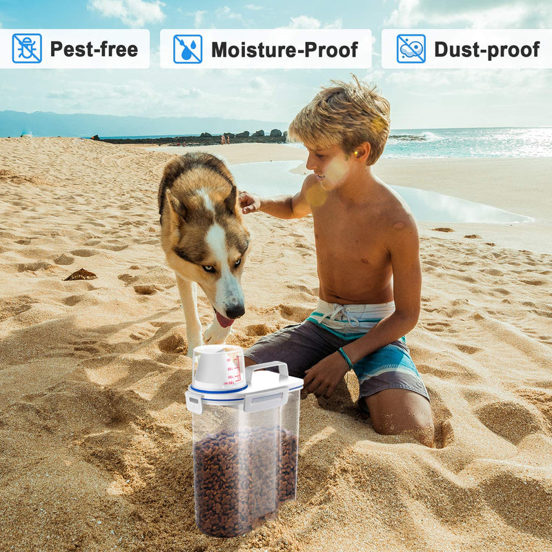 TBMax Pet Food Storage Container for Little Pets - Airtight Portable Storage Container for Dry Food, BPA Free Plastic Dogs Cats Food Storage Container with Measuring Cup for Home, Travel - PawsPlanet Australia