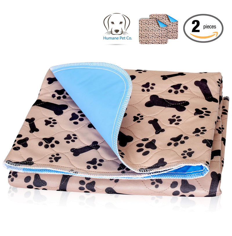 Washable Pee Pads for Dogs Whelping Reusable (2-Pack) Quilted Large 35 x 31 Extra Absorbent Layered Waterproof Mat Puppy Adult Senior Pets Pooch | Home Travel or Crate Training Whelping Dog Wee Wee L - PawsPlanet Australia
