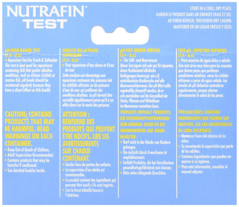 [Australia] - Nutrafin pH High Range 7.4 to 8.6 for Fresh and Saltwater, 125-Tests 