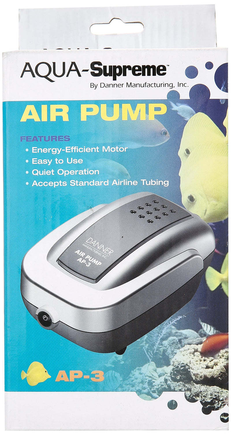 [Australia] - Danner Manufacturing, Inc. Supreme  Oxy-Flow Low Volume Aquarium Air Pumps, AP-3 Aquarium Air Pump, 3-watt, #06403 