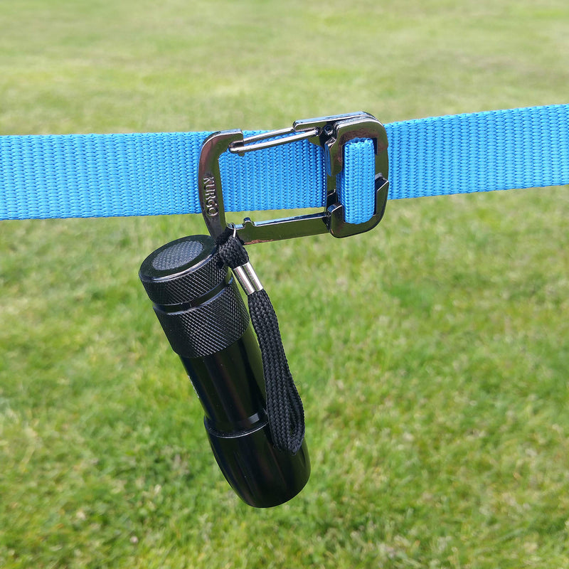 [Australia] - Kurgo Carabiner Clip for Dog Leash | Dog Poop Bag Holder | Spring Loaded Clip | Hold Flashlight, Water Bottle, Keys, More | Dog Walking Leash Accessories | Attaches to Any 1” Leash | Leash Latch 