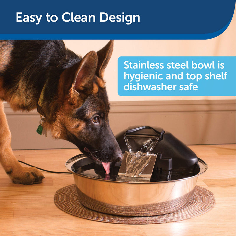 PetSafe Drinkwell Zen Stainless Steel Dog and Cat Water Fountain, Pet Drinking Fountain, 128 oz. Water Capacity - PawsPlanet Australia