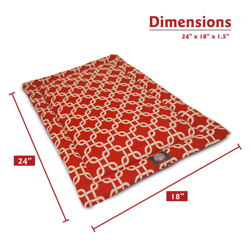 [Australia] - Majestic Pet 720570930858 Crate Dog Bed Mat, Links 24-Inch Red 