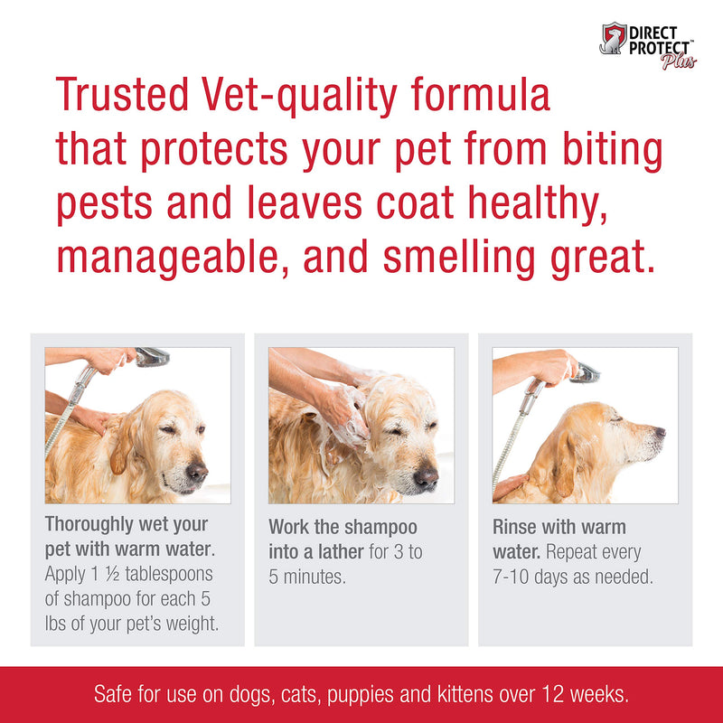 [Australia] - Direct Protect Plus 6 Month Supply Flea & Tick Control for Dogs, Small 5-22 lbs 24 Ounce Flea & Tick Shampoo 