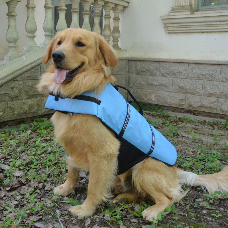 Lovelonglong Pet Clothing Dog Lifejacket Life Jackets for Large Medium Small Dogs Swimming Safe Boating Coat Dog Swim Protect Outwear XXS (Rec.-5 Pounds) Blue - PawsPlanet Australia