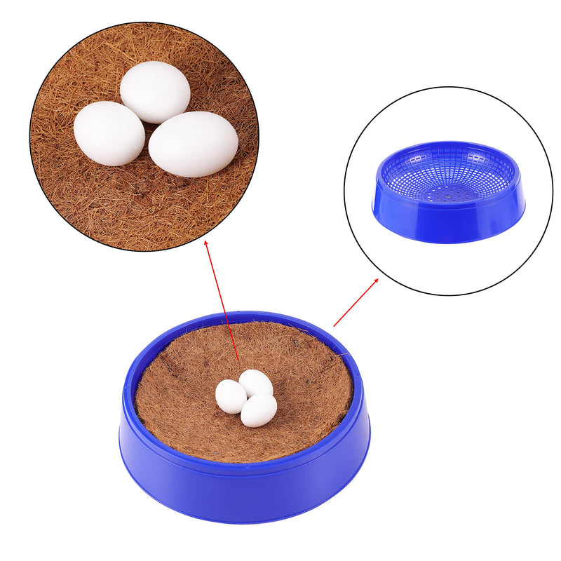 FULAIERGD Pigeon Supplies Set,3Pcs Bird Breeding Nest Bird Eggs Mat,4 Pcs Pigeon Stand Dove Rest Stand,9 Pcs White Solid Plastic Eggs,20Pcs 8mm Bird Leg Rings - PawsPlanet Australia