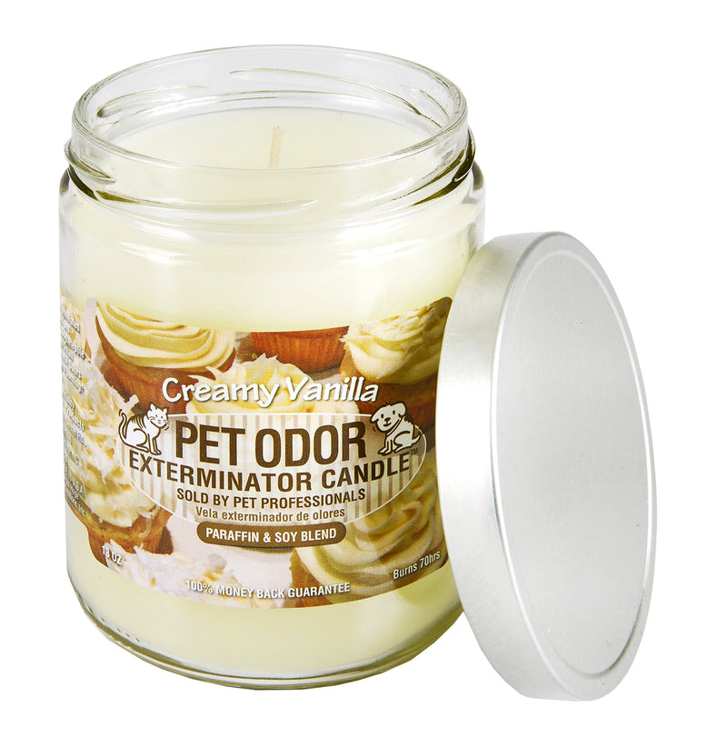 Specialty Pet Products Odor Exterminator Candle, Creamy Vanilla, 13 Ounce Jar (Pack of 2) White - PawsPlanet Australia