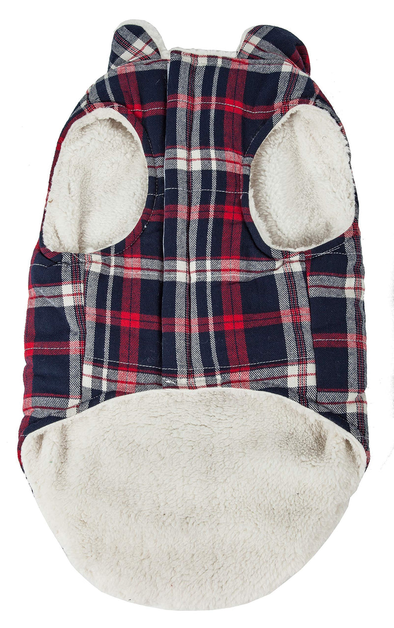 [Australia] - Pet Life 'Puddler' Classical Plaided Insulated Dog Coat Jacket Medium Black 