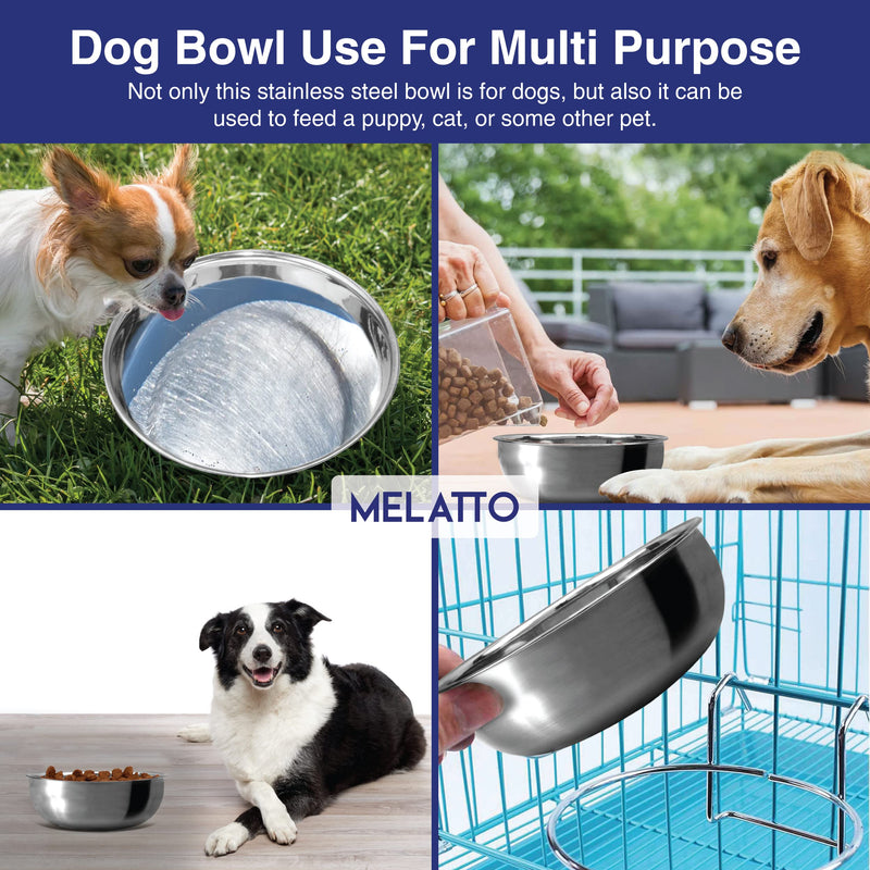 2Pack Stainless Steel Dog Bowls -1500ML- Large Dishwasher Safe Food and Water Bowl – Rust and Splash Free Bowls for Cats, Puppy, Kitten and Dogs - PawsPlanet Australia
