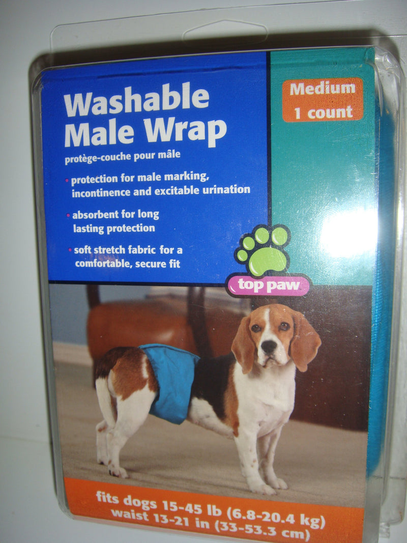 [Australia] - Male Wrap - Washable for Medium Dogs / Fits 15-45 lbs. / waist 13-21 in 