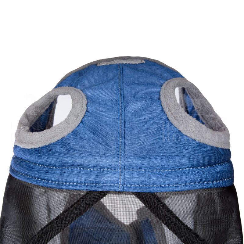 Harrison Howard CareMaster Pro Luminous Fly Mask Standard Aquamarine (S; Pony) - PawsPlanet Australia