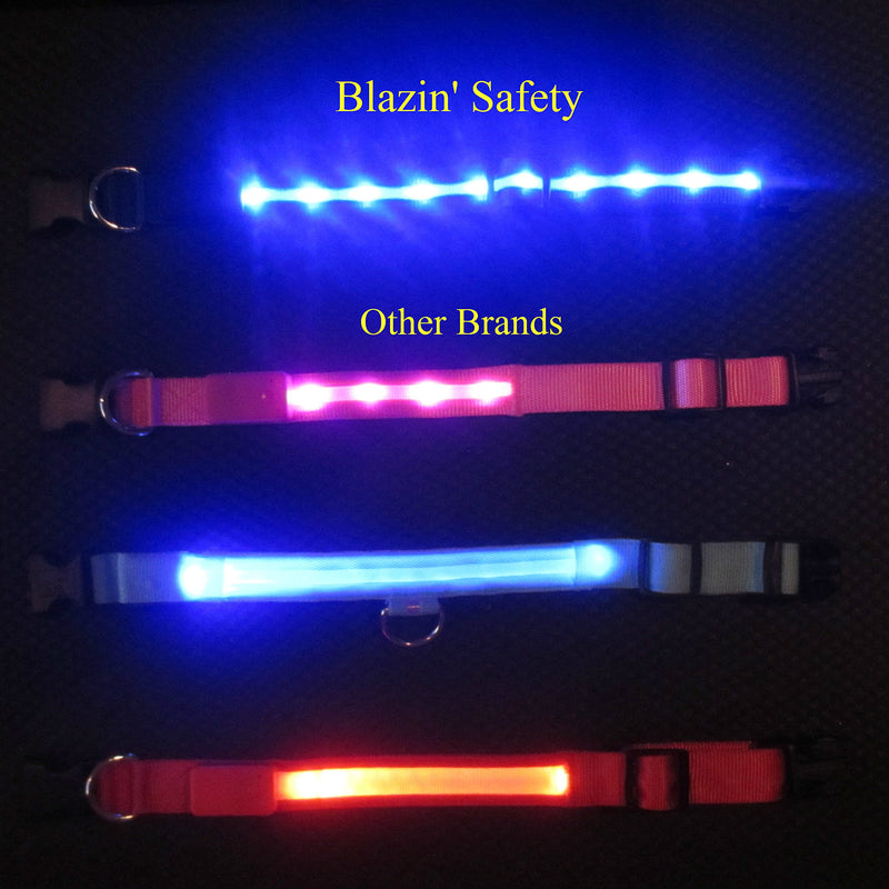 Blazin' Safety LED Dog Lead- USB Rechargeable Flashing Light Leash, 4 Ft, Water Resistant – Lightweight (S, Black) - PawsPlanet Australia