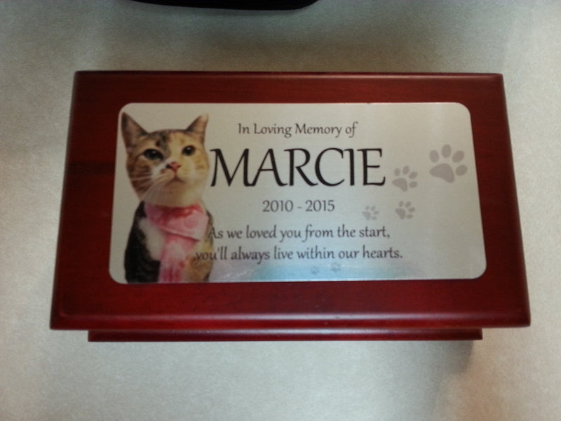 Beenanas Pet Dog Cat Memorial Metal Silver Plaque Rabbit Hamster Custom 3 X 6 Inches & Fridge Magnet Keepsake Set - PawsPlanet Australia